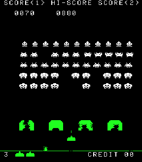 Screenshot of the original Space Invaders